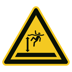 Warnzeichen Warnung vor tiefem Wasser DIN EN ISO 7010 W047