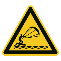 Warnzeichen Warnung vor Kitesurfern DIN EN ISO 7010 W062