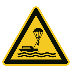 Warnzeichen Warnung vor Parasailing DIN EN ISO 7010 W063