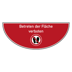 Tür-Bodenmarkierung Verbotsschild Betreten der Fläche verboten