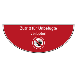 Tür-Bodenmarkierung Verbotsschild Zutritt für Unbefugte verboten