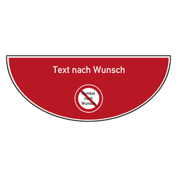 Tür-Bodenmarkierung Verbotsschild mit Wunschtext und Wunschsymbol