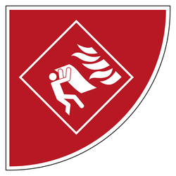 Tür Bodenmarkierung Brandschutzzeichen Feuerlöschdecke