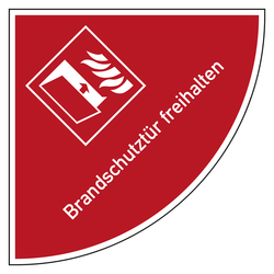 Tür Bodenmarkierung Brandschutzzeichen Brandschutztür freihalten