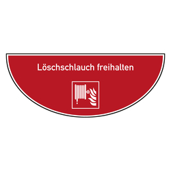 Tür-Bodenmarkierung Brandschutzzeichen Löschschlauch freihalten
