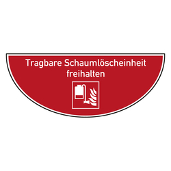 Tür-Bodenmarkierung Brandschutzzeichen Tragbare Schaumlösch-Einheit freihalten