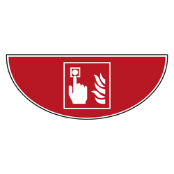 Tür-Bodenmarkierung Brandschutzzeichen Brandmelder