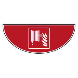Tür-Bodenmarkierung Brandschutzzeichen Löschschlauch