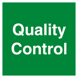 Qualitätskennzeichen Quality Control Grün Quadratisch