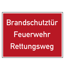 Brandschutzzeichen Brandschutztür Feuerwehr Rettungsweg