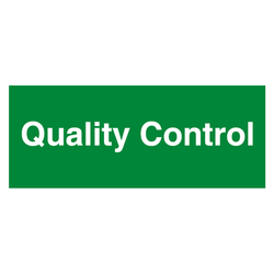 Qualitätskennzeichen Quality Control Grün Rechteckig