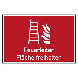 Bodenmarkierung Brandschutzzeichen Feuerleiter Fläche freihalten
