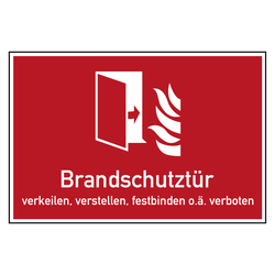 Bodenmarkierung Brandschutzzeichen Brandschutztür verkeilen, verstellen, festbinden o.ä. verboten