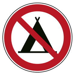 Verbotszeichen Campen verboten