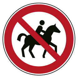 Verbotszeichen Reiten verboten