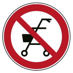 Bodenmarkierung Verbotszeichen Rollator abstellen verboten