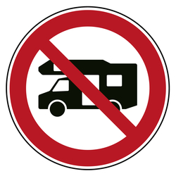 Verbotszeichen Wohnmobil verboten