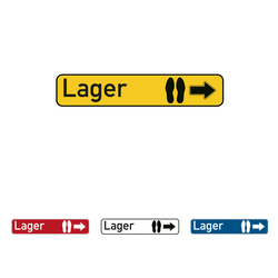 Bodenmarkierung Wegweiser Lager in verschiedenen Ausführungen