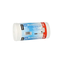 STARPAK Müllbeutel - 18 L, LDPE, weiß, 30 Stück