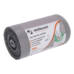 DEISS Müllbeutel First Plus pcr, 80L, 50 Stück, grau