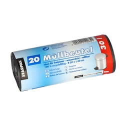 PAPSTAR Müllbeutel - 30 L, LDPE, grau, 4x 20 Stück