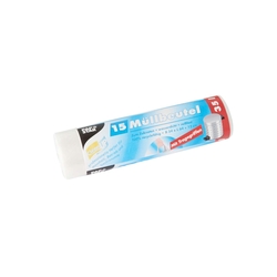 PAPSTAR Müllbeutel mit Tragegriffen - 35 L, HDPE, transparent, 15 Stück