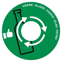 CEP Papierkorb Deckel - &Oslash; 380 mm, gr&uuml;n f&uuml;r Glas