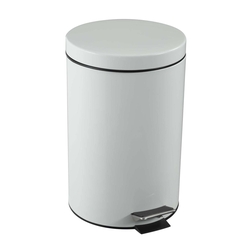 CEP Treteimer - Edelstahl, rund Ø 250 mm, 14 l, weiß