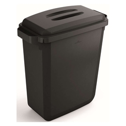 DURABLE Abfallbehälter DURABIN ECO 60L + Deckel - schwarz, recycelt
