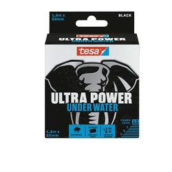 TESA Gewebeband Reparaturband Ultra Power - 1,5 m x 50 mm, schwarz