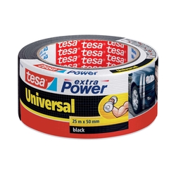 TESA Gewebeklebeband extra Power Universal - 25 m x 50 mm, schwarz