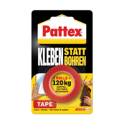 PATTEX Klebeband - 19 mm x 1,5 m, doppelseitig, Tragkraft bis 120 kg