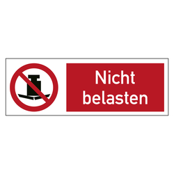 Bodenmarkierung Verbotsschild Nicht belasten