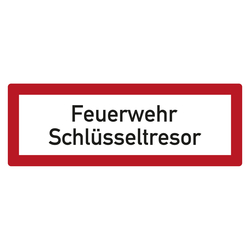 Feuerwehrzeichen Feuerwehr Schlüsseltresor DIN 4066
