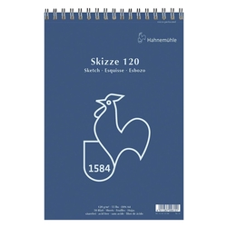 HAHNEMÜHLE Skizzenblock - A4, 120 g/qm, 50 Blatt