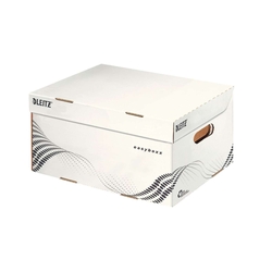 LEITZ 6135 Archiv Container easyboxx S - Wellpappe (RC)  Tragkraft 10 kg  weiß