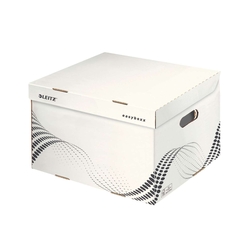 LEITZ 6137 Archiv Container easyboxx L - Wellpappe (RC)  Tragkraft 17 kg  weiß