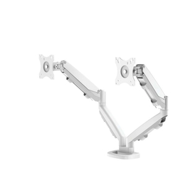 FELLOWES Eppa Series Doppel-Monitorarm  - weiß, 8 kg, Klemme oder Kabeldurchführung