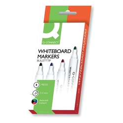 Q-CONNECT Whiteboard Marker - 1,5 - 3 mm, 4er Pack sortiert