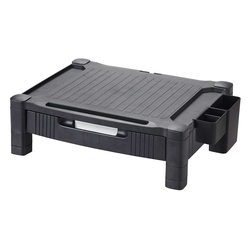 Q-CONNECT Bildschirmträger 22", 1 Fach, Kunststoff, schwarz