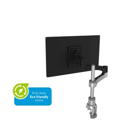 R-Go Tools Zepher 4 Monitorarm - Tischhalterung, justierbar, 8 kg Tragkraft, schwarz/silber