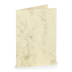 RÖSSLER Briefkarte Paperado - A7, 220 g/qm, doppelt, hoch, chamois marmora