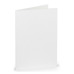 RÖSSLER Briefkarte Paperado - A7, 220 g/qm, doppelt, hoch, weiß gerippt