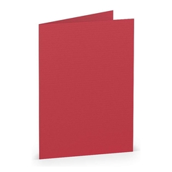 RÖSSLER Briefkarte Paperado - A7, 220 g/qm, doppelt, hoch, rot gerippt