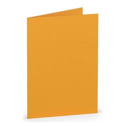 RÖSSLER Briefkarte Paperado - A7, 220 g/qm, doppelt, hoch, ocker gerippt