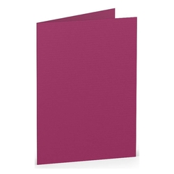 RÖSSLER Briefkarte Paperado - A7, 220 g/qm, doppelt, hoch, amarena gerippt