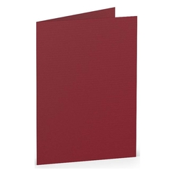 RÖSSLER Briefkarte Paperado - A7, 220 g/qm, doppelt, hoch, rosso gerippt