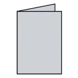 RÖSSLER Briefkarte Paperado - A6, 220 g/qm, doppelt, hoch, eisgrau gerippt
