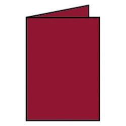 RÖSSLER Briefkarte Paperado - A6, 220 g/qm, doppelt, hoch, rosso gerippt