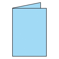 RÖSSLER Briefkarte Paperado - A5, 220 g/qm, doppelt, hoch, aqua gerippt